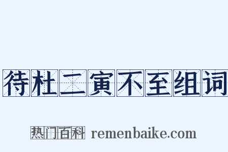 待杜二寅不至组词是什么意思的图片
